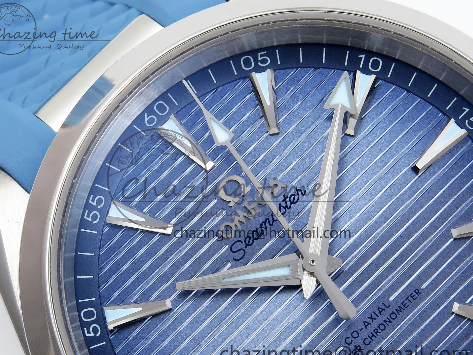 0218 GoAnywhere Aqua Terra 41mm VSF 1:1 Best Edition Summer Blue Dial on Blue Rubber Strap A8900 Super Clone 7719